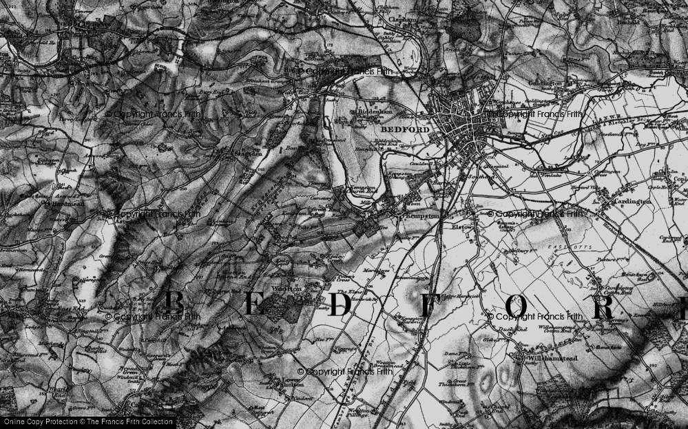 Old Map of Kempston Church End, 1896 in 1896