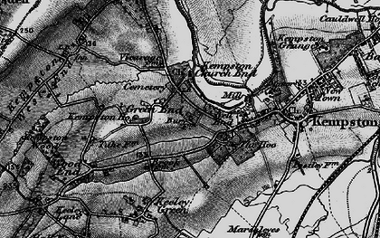 Old map of Kempston Church End in 1896