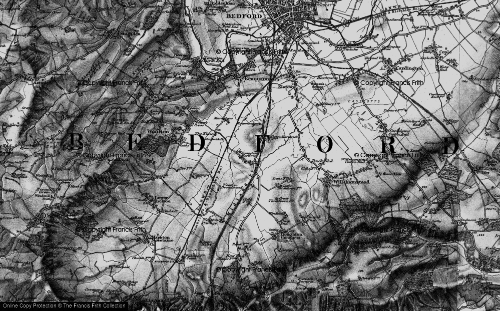 Old Map of Kempston Hardwick, 1896 in 1896