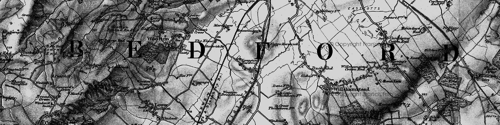 Old map of Kempston Hardwick in 1896