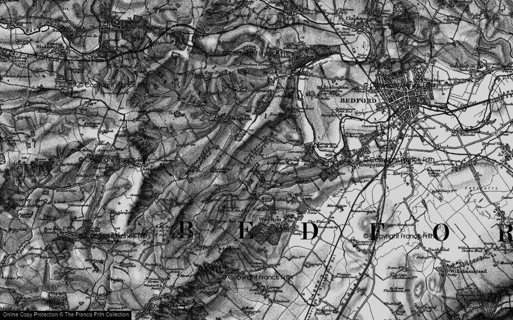 Old Map of Kempston West End, 1896 in 1896