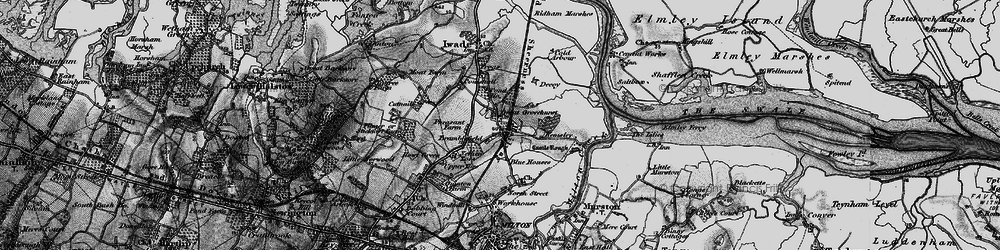 Old map of Kemsley in 1894
