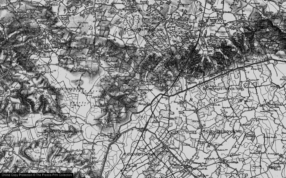 Old Map of Kenardington, 1895 in 1895