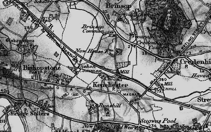 Old map of Bunshill in 1898