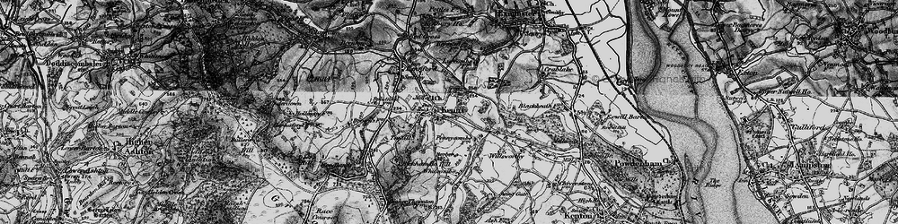 Old map of Bickham Ho in 1898