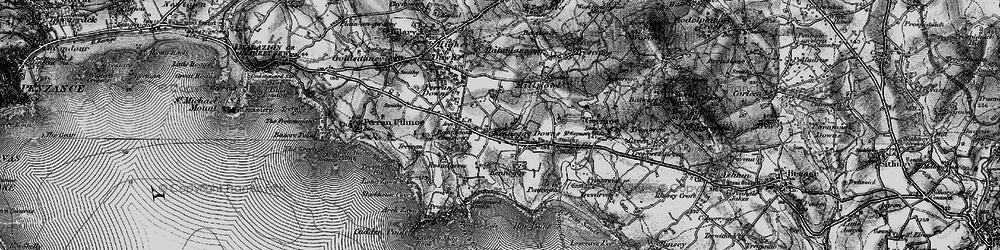 Old map of Kenneggy Downs in 1895