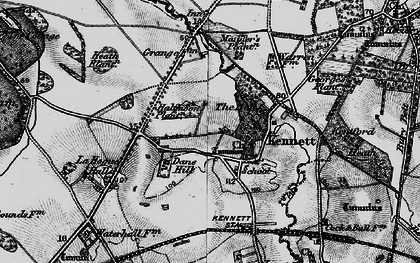 Old map of Kennett in 1898