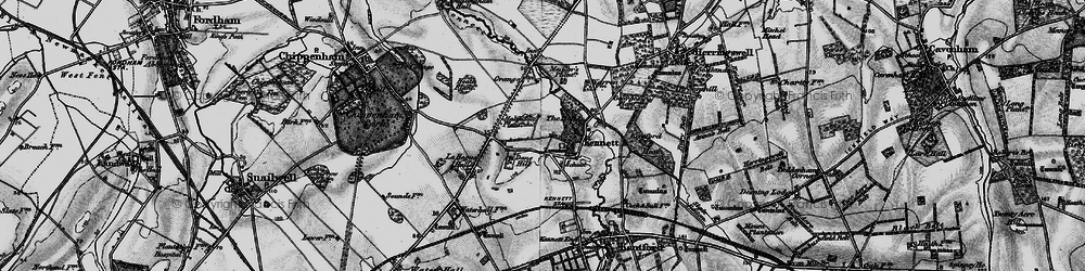 Old map of Kennett in 1898