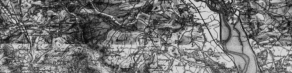 Old map of Kennford in 1898