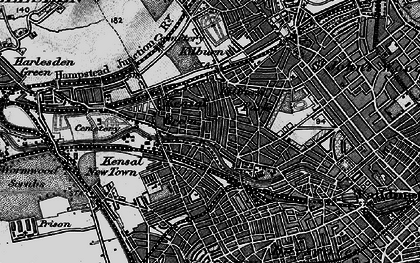 Old map of Kensal Town in 1896