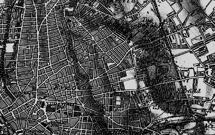 Old map of Kensington in 1896
