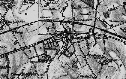 Old map of Kentford in 1898