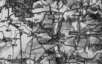 Old map of Kentisbeare in 1898
