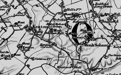 Old map of Kenton Corner in 1898