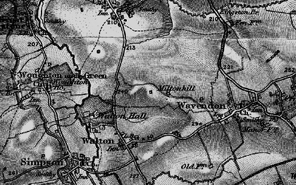 Old map of Kents Hill in 1896