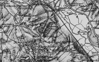 Old map of Kents Oak in 1895