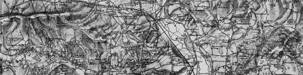 Old map of Awbridge Ho in 1895