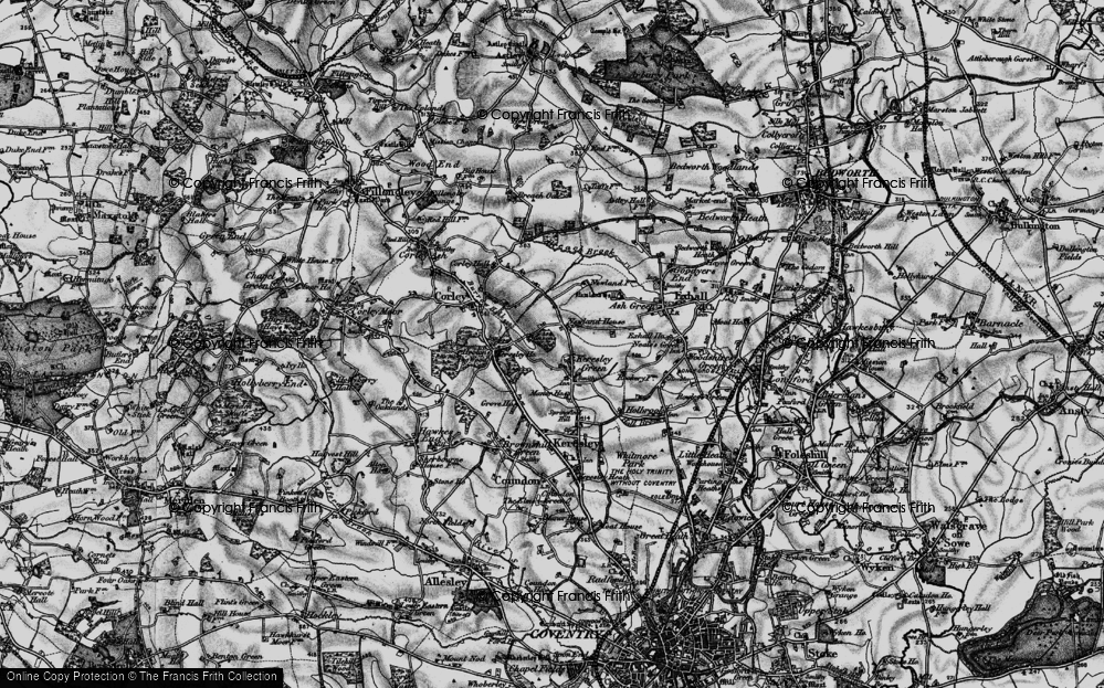 Old Map of Historic Map covering Bunsons Wood in 1899