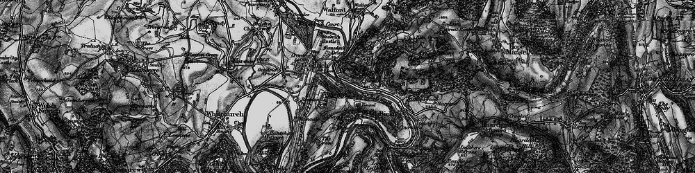 Old map of Kerne Bridge in 1896