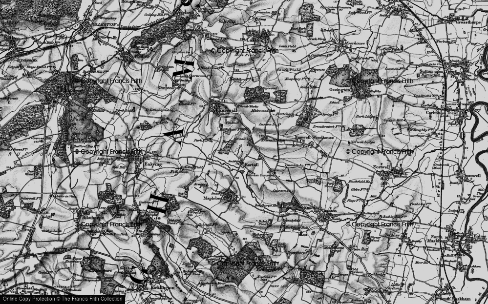 Old Map of Kersall, 1899 in 1899