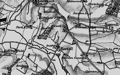 Old map of Laxton Lodge in 1899