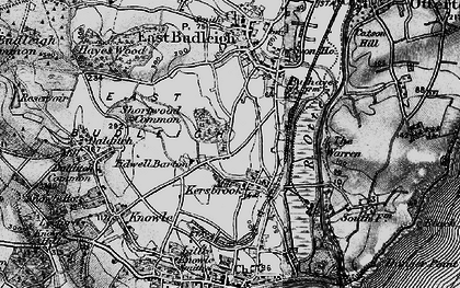 Old map of Tidwell Ho in 1898