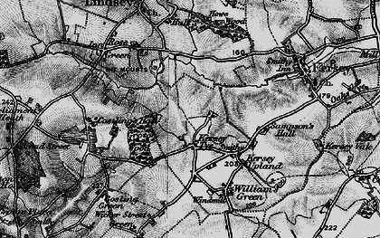 Old map of Kersey Tye in 1896