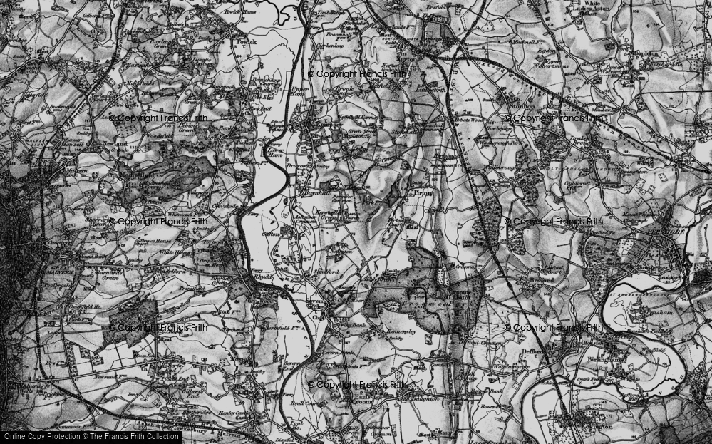 Old Map of Kerswell Green, 1898 in 1898