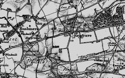 Old map of Kesgrave in 1896