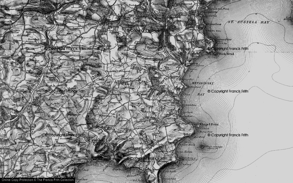 Old Map of Kestle, 1895 in 1895