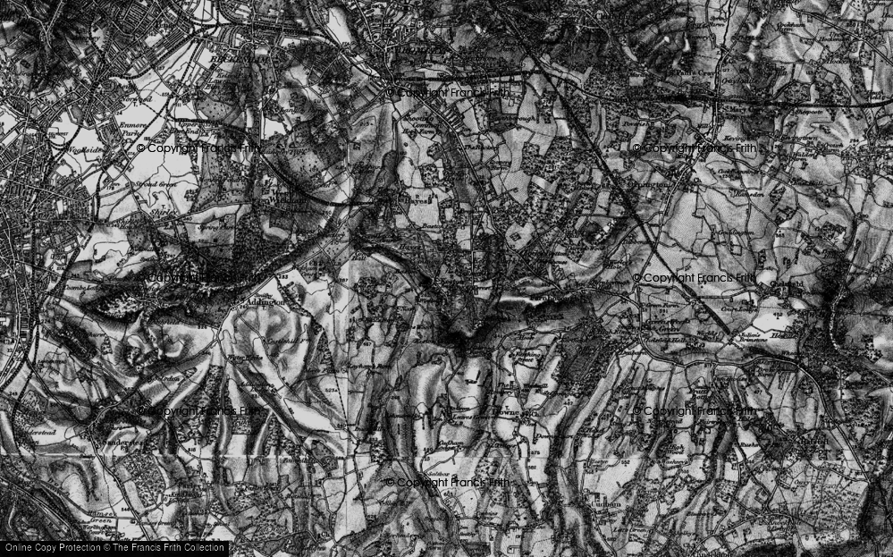 Old Map of Keston, 1895 in 1895