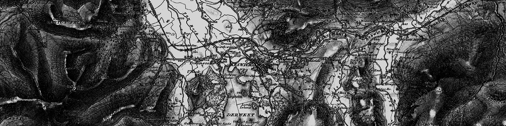 Old map of Keswick in 1897