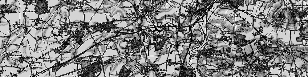 Old map of Keswick Hall (Coll) in 1898