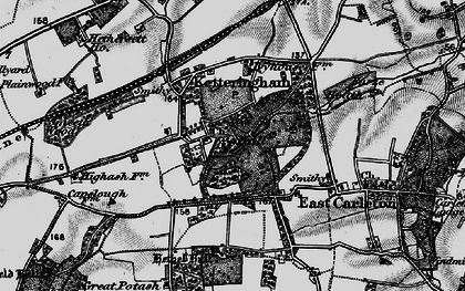 Old map of Ketteringham in 1898