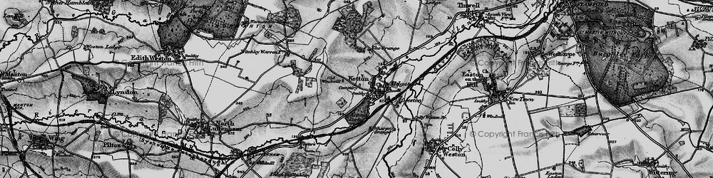 Old map of Ketton in 1898