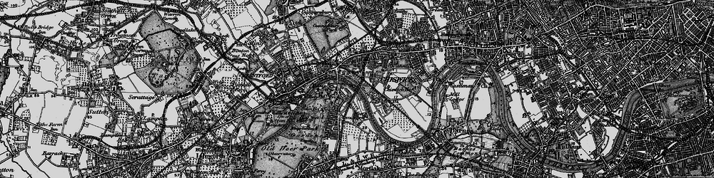 Old map of Kew in 1896