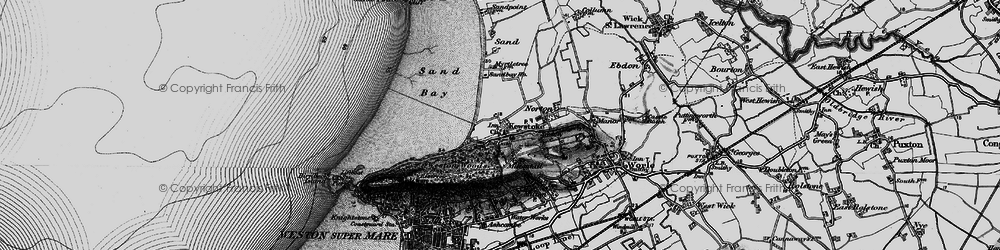 Old map of Kewstoke in 1898