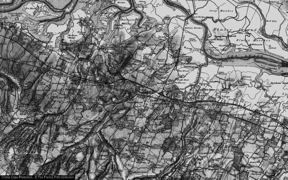 Old Map of Key Street, 1895 in 1895