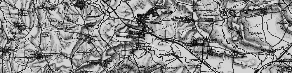 Old map of Kibworth Beauchamp in 1898