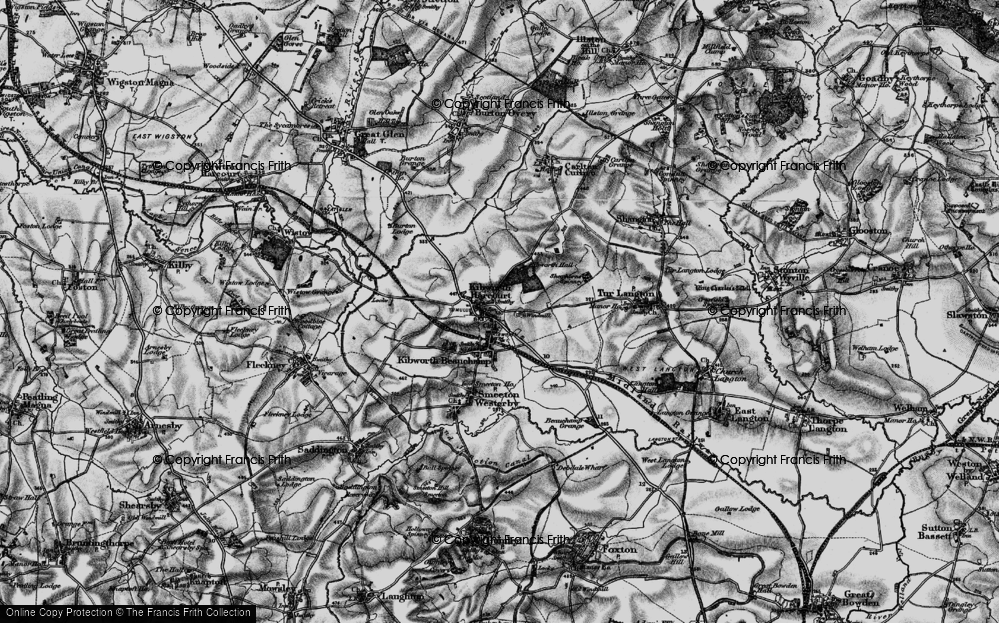 Old Map of Kibworth Harcourt, 1899 in 1899