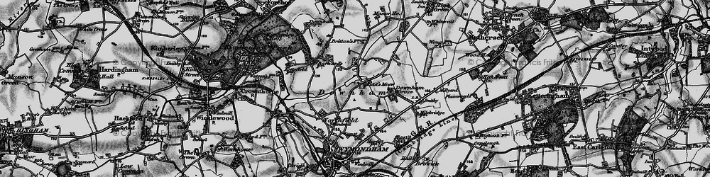 Old map of Kidd's Moor in 1898