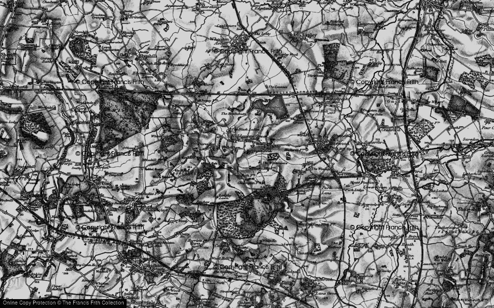 Old Map of Kiddemore Green, 1897 in 1897