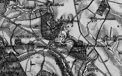 Old map of Kiddington in 1896