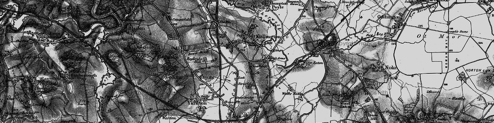 Old map of Kidlington in 1895