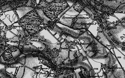 Old map of Kidmore End in 1895