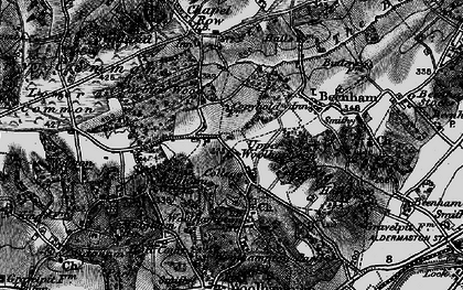 Old map of Bucklebury Place in 1895