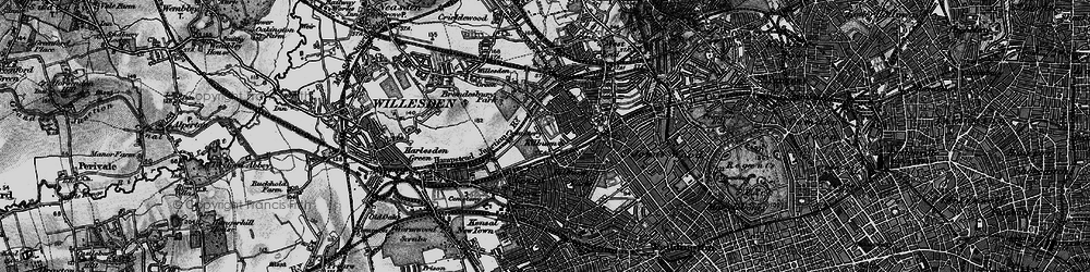 Old map of Kilburn in 1896