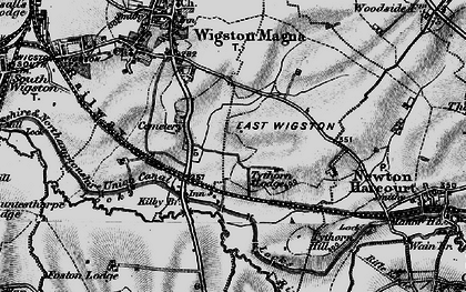 Old map of Kilby Bridge in 1899