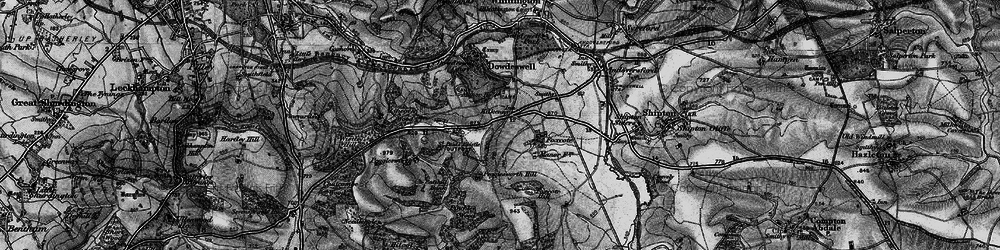 Old map of Lineover Wood in 1896