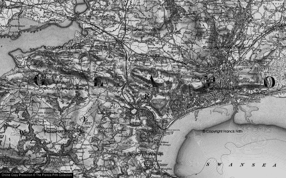 Old Map of Killay, 1897 in 1897
